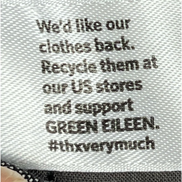 EILEEN FISHER Ash Organic Cotton Aerial Ikat Pleated Skirt Gray Size M Pockets - Picture 11 of 16